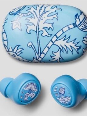 Roller Rabbit Light Blue Floral True Wireless Earbuds